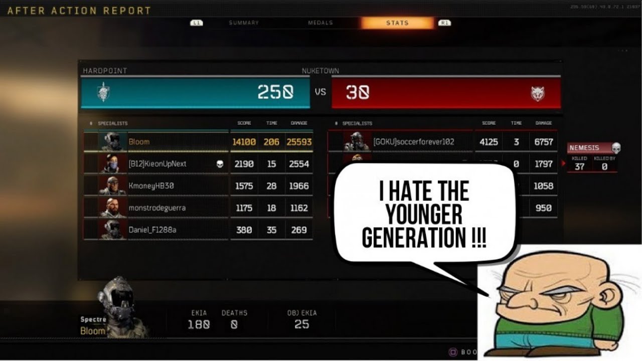 Old Man With 200 Days Played Loses His Sanity on Black Ops 4 (180-0)