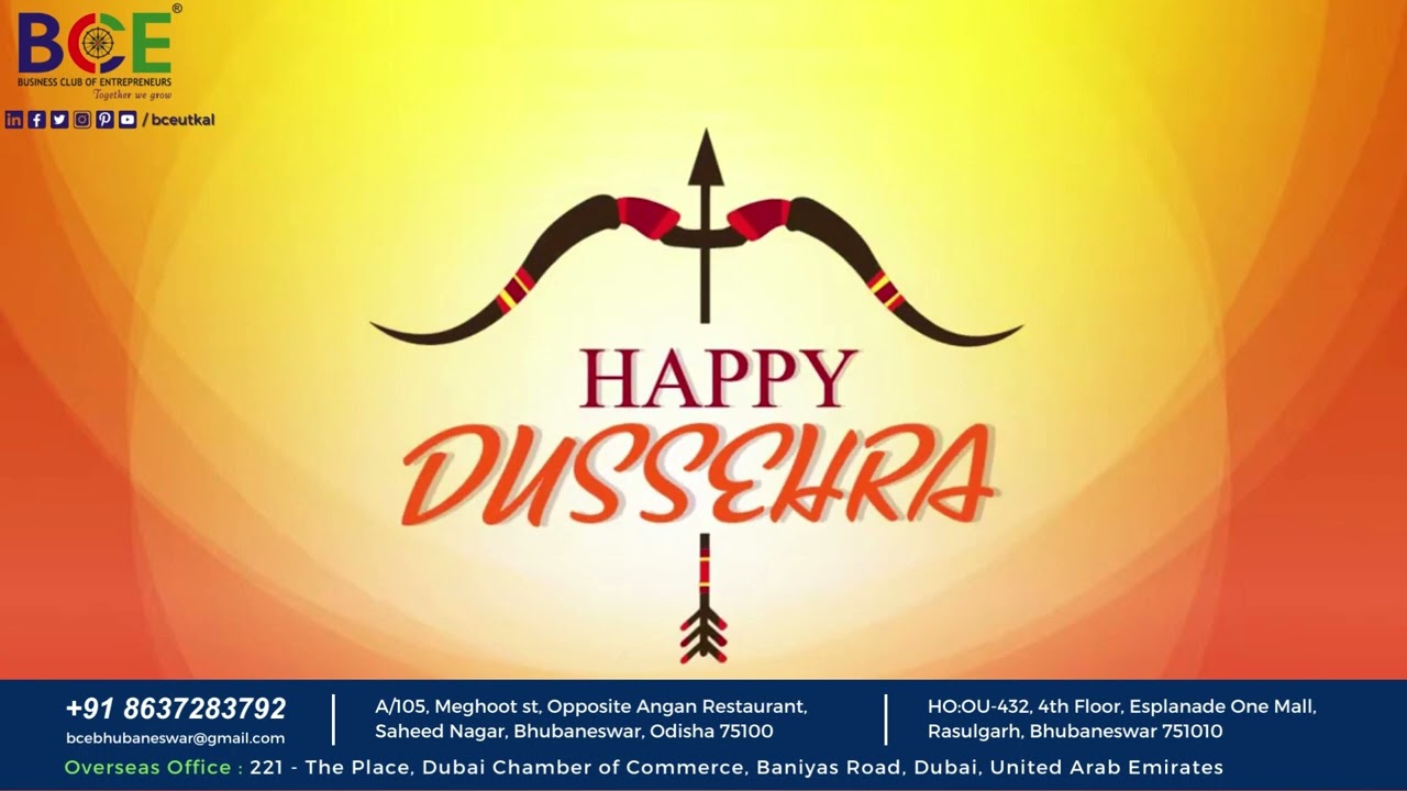 🌟 Happy Dushera from BCE UTKAL CLUB! 🌟