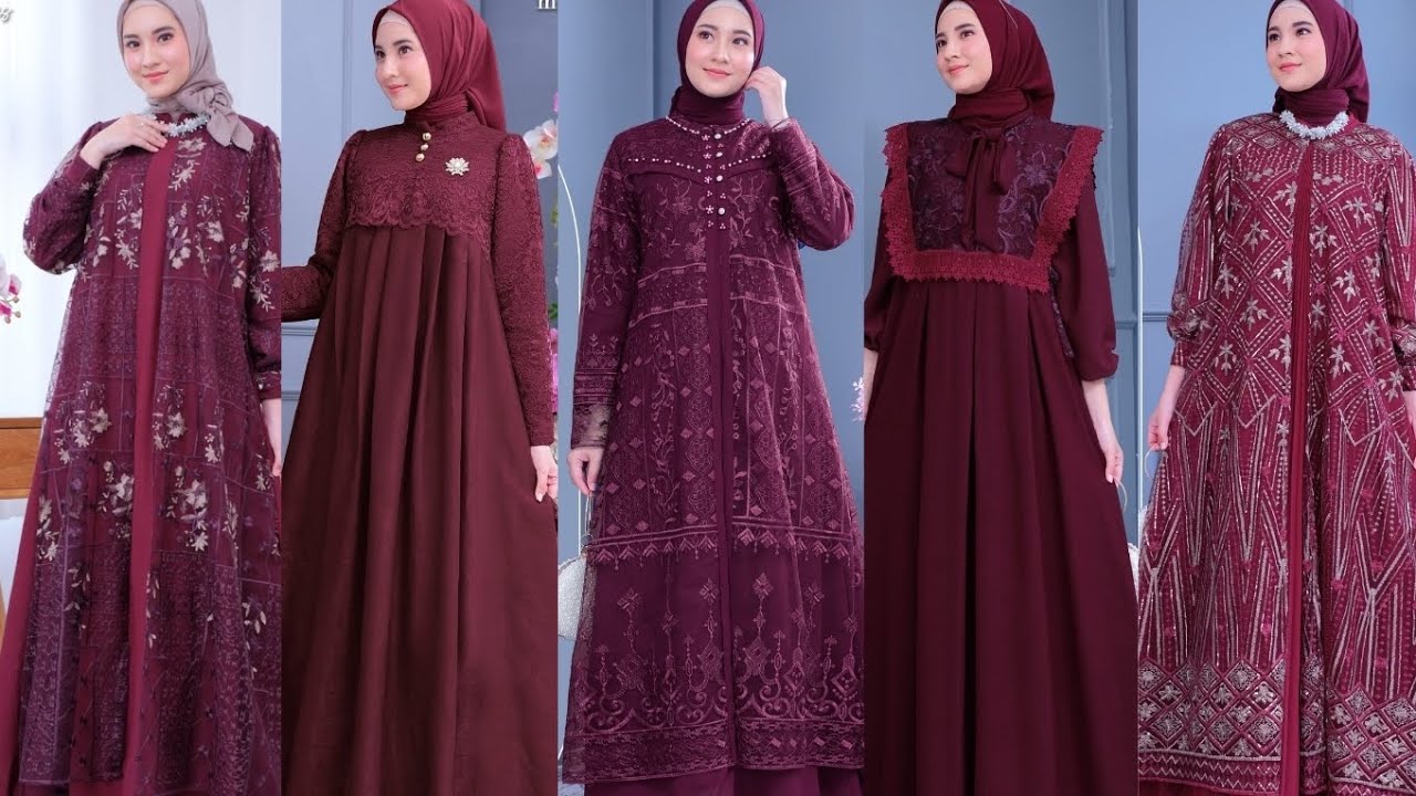 MODEL GAMIS BROKAT 2025 TERBARU SIMPLE ELEGAN