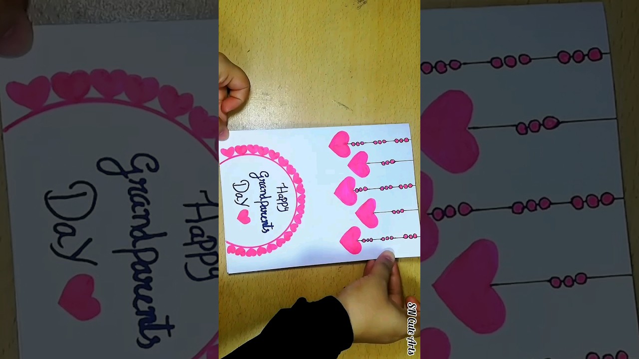Beautiful White Paper card idea for Grandparents❤️| Easy Greeting Card without Glue #shorts #short