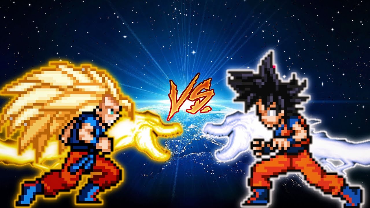 Goku TP OP VS Goku V5 LB OP in Jump Force Mugen