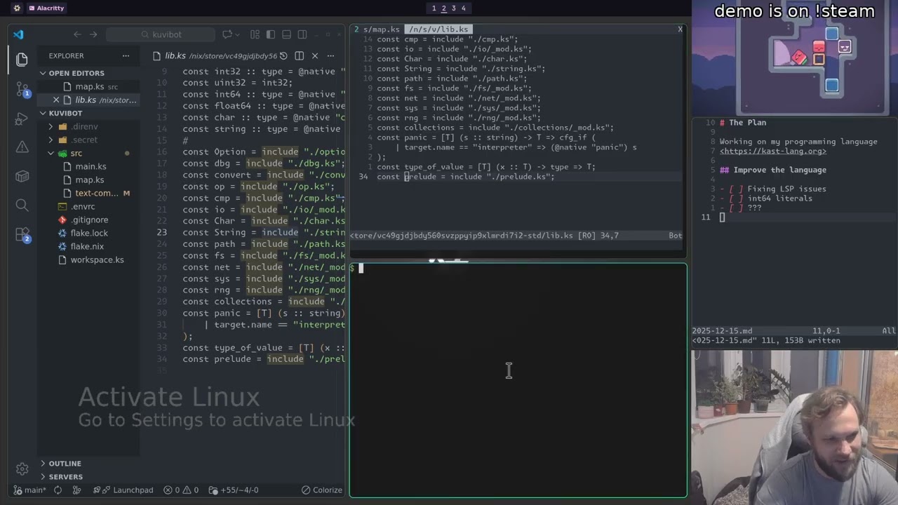 🦄 working on my programming language 🦄