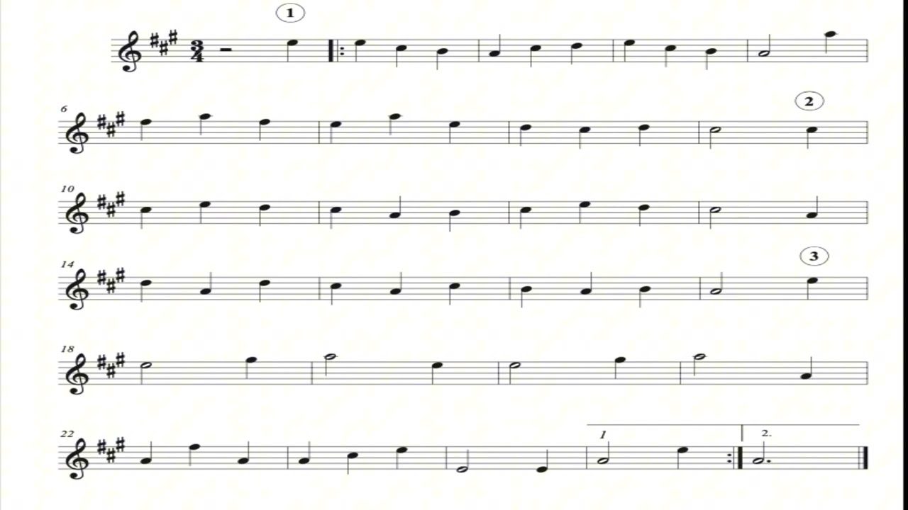 Canon in A a 3 Violines