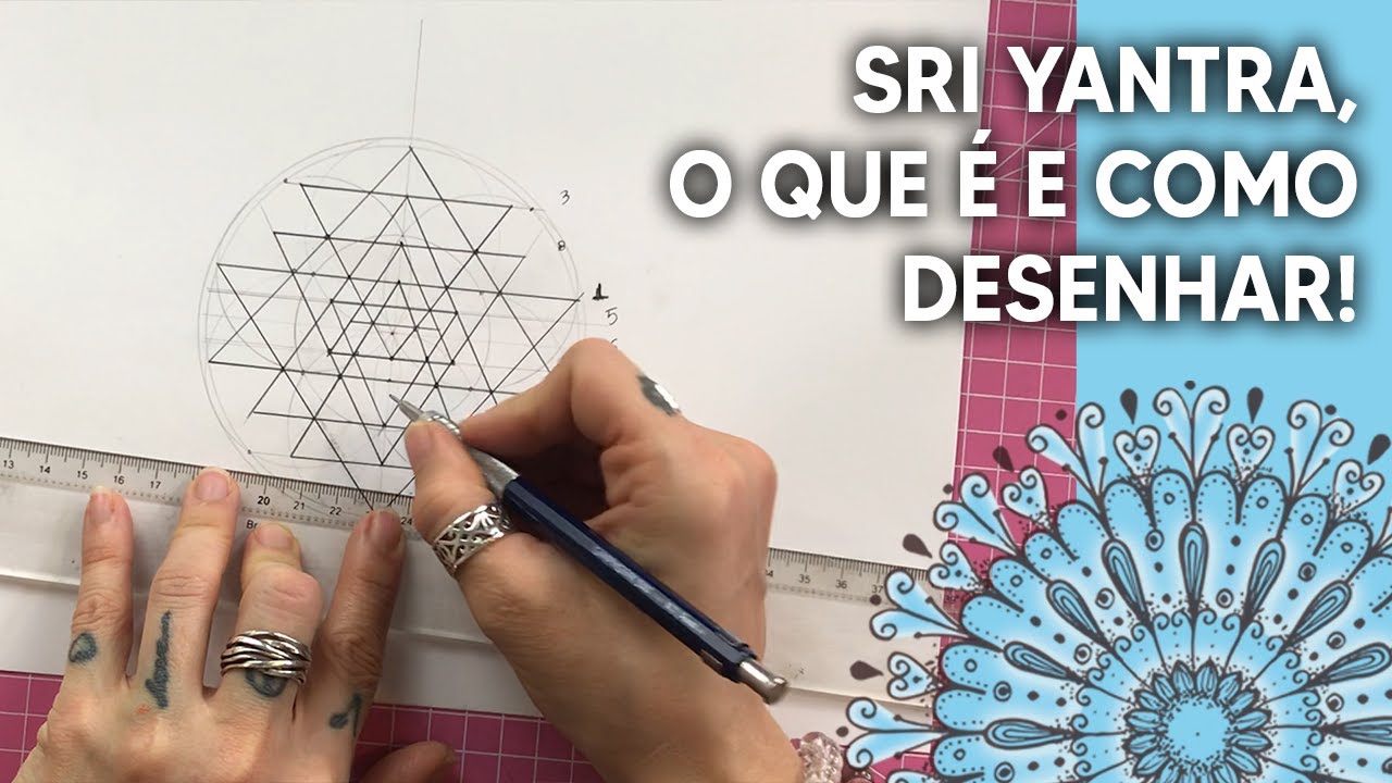 COMO DESENHAR UM SRI YANTRA, FORMA FÁCIL | Taty Alencar Mandalas