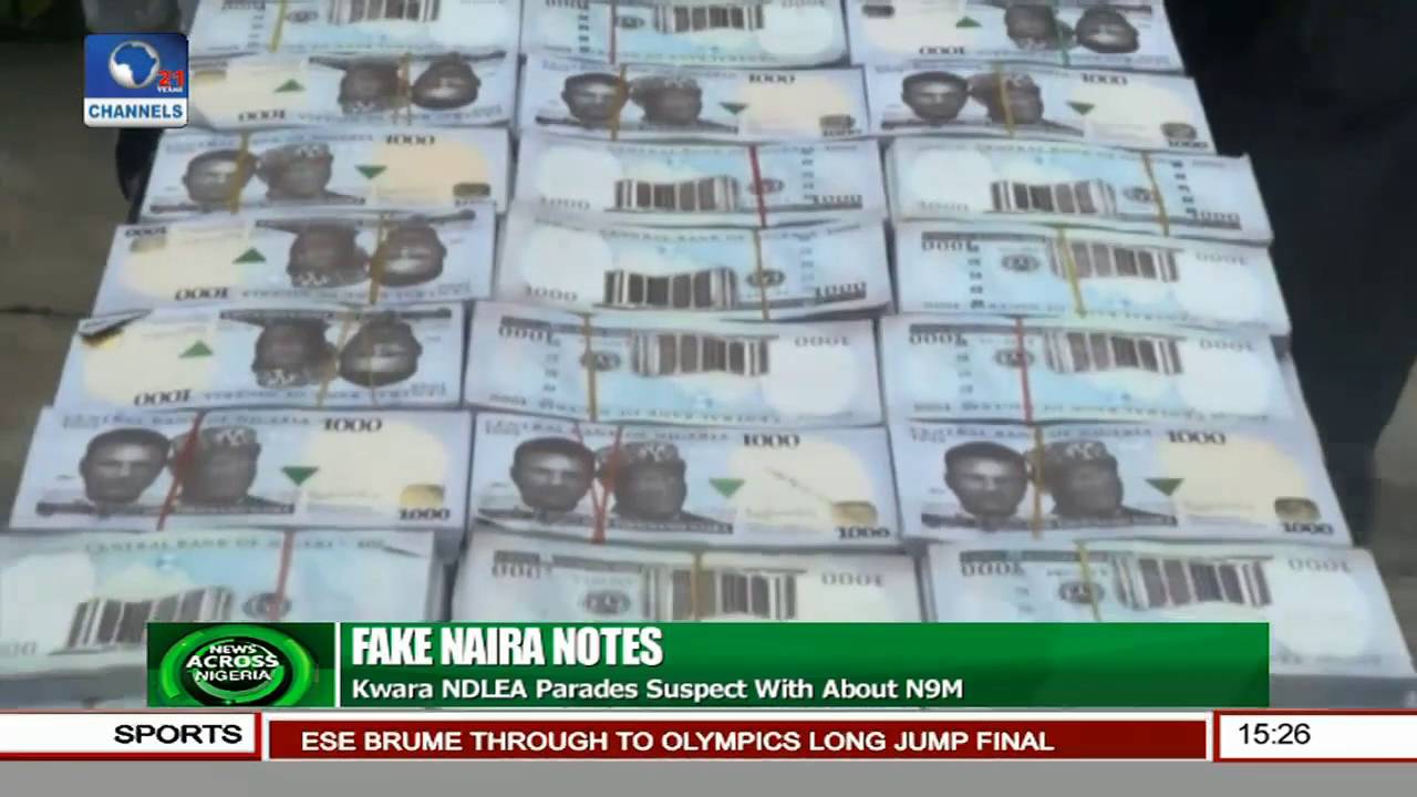 Kwara NDLEA Parades Suspect With Fake Naira Notes Of About N9m