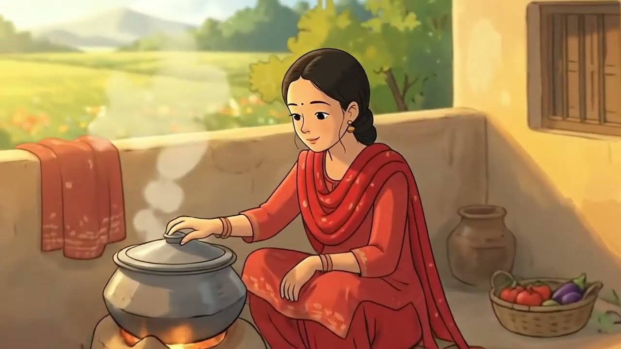 A Peaceful Village Day 🌿 | Ghibli-Inspired village life,Calm Animation
