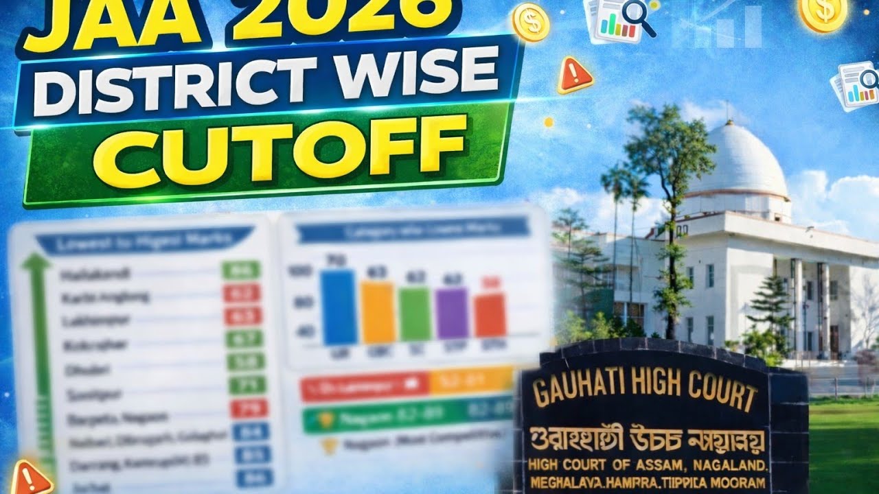 Guwahati high court  JAA District wise cutoff  analysis   - Assam affairs