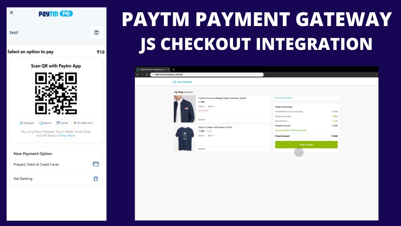 PayTM payment gateway api integration with source code | PayTM JS checkout source code