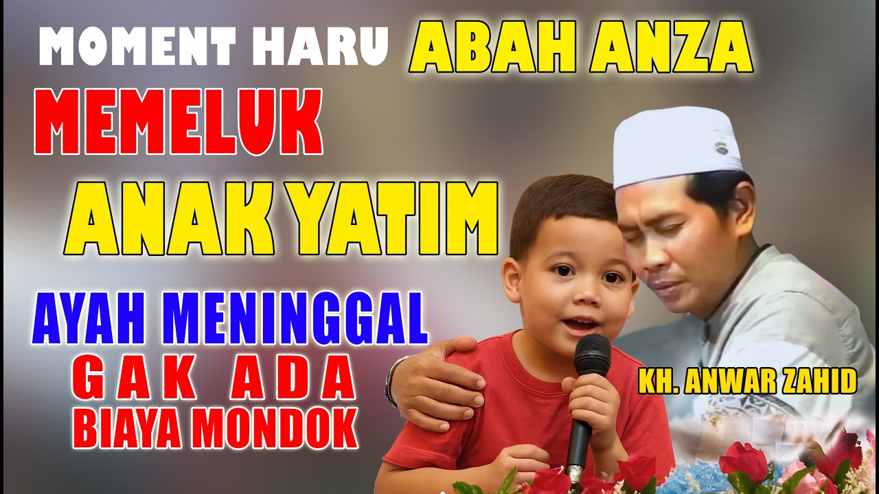 pelukan hangat abah anza ke anak yatim, sholawat merdu di sumobito jombang pengajian kh. anwar zahid