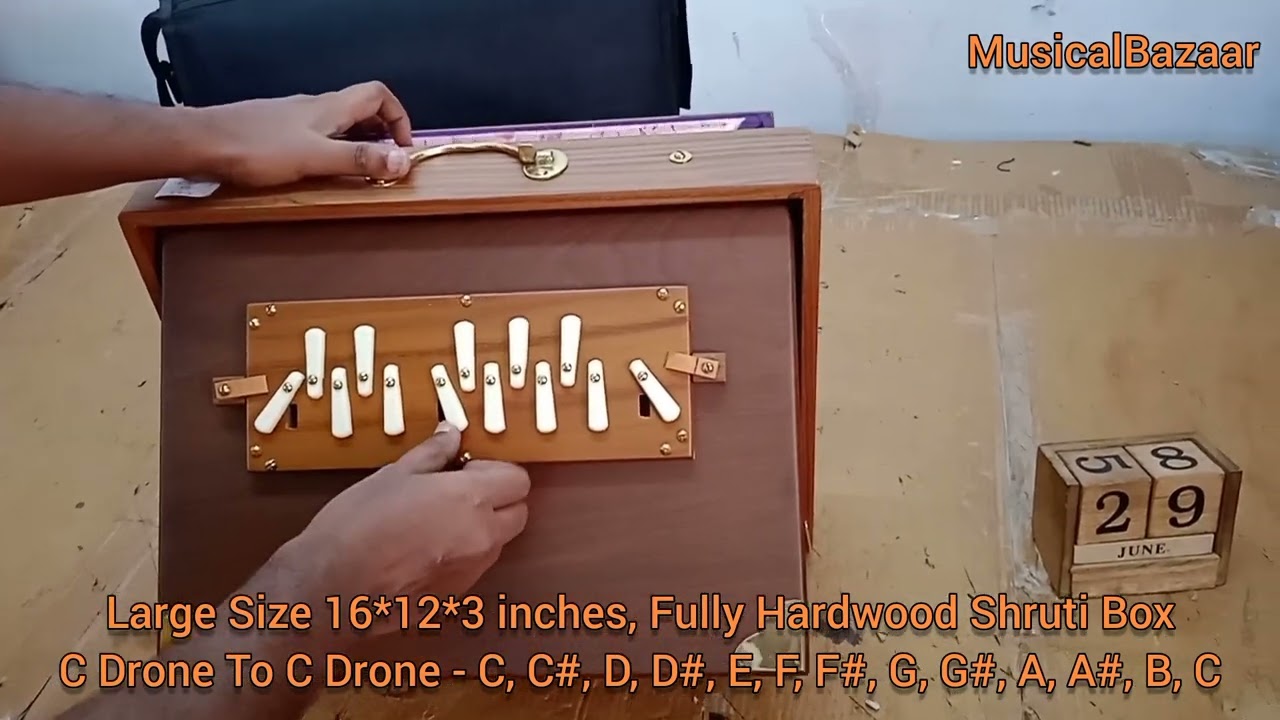 Hardwood Professional Shruti Box | Best for Meditation, Chant, Mantra, Yoga, Drone N Notes Practice