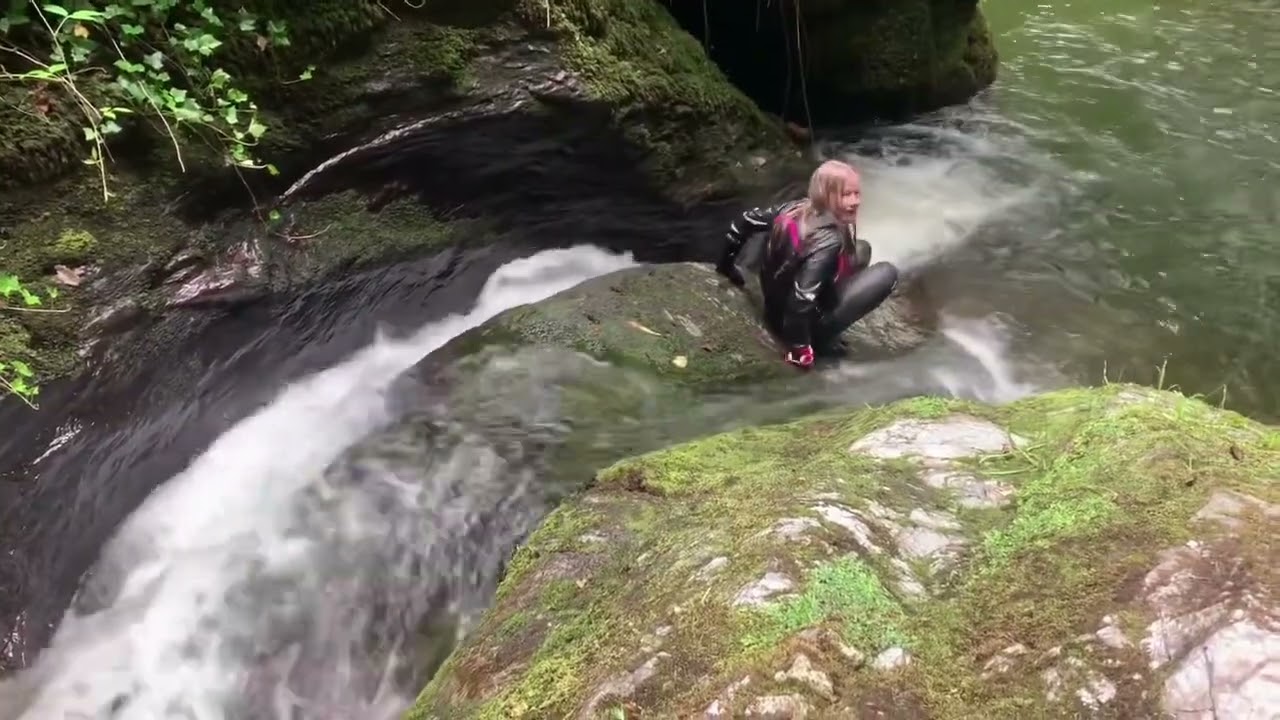 Manx adventure squad to to glen may to do a river walk to the waterfall