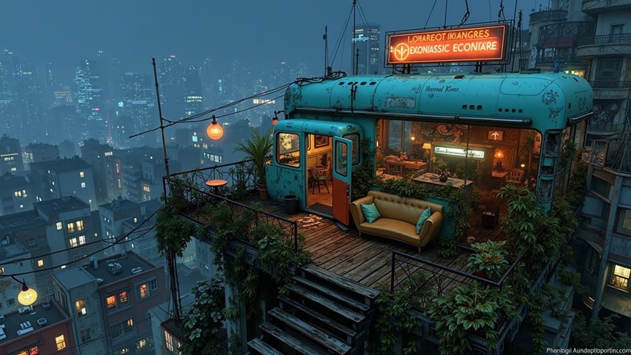Lofi Chill Vibes 🎧 Relaxing Beats for Study ~ Cozy Music & Ambient Cityscape Animation