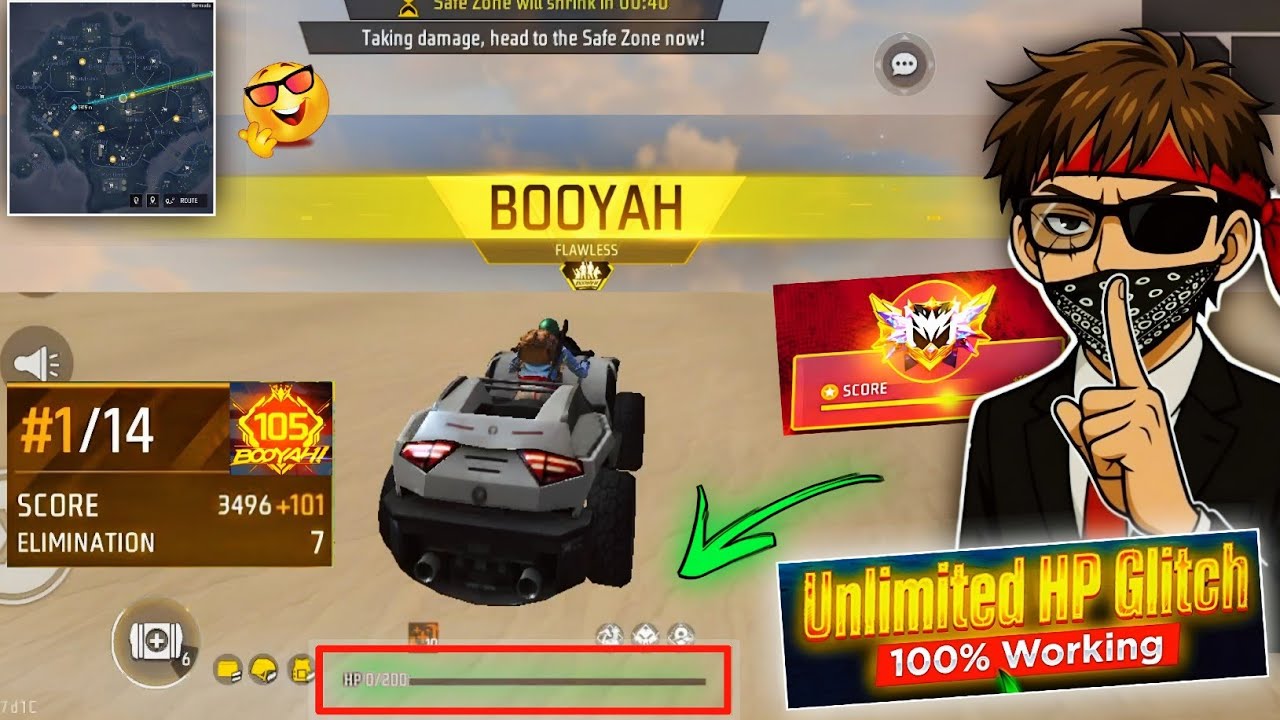 How to Get Unlimited HP in Free Fire🔥🤯| Free Fire Unlimited HP Glitch | New Glitch Reality Check!
