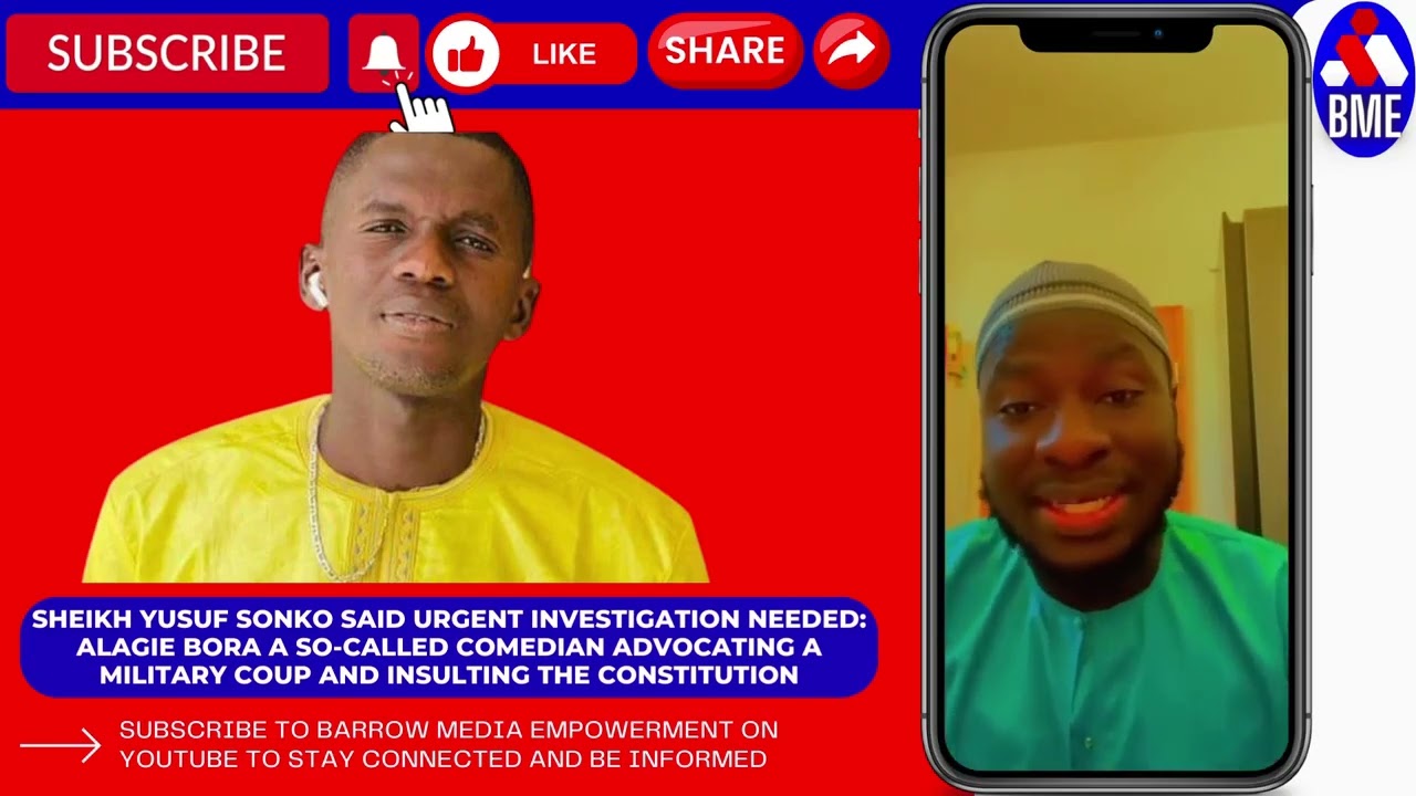 Yusuf Sonko responded to Alagie Bora who endorsed a military coup and disrespected the constitution.