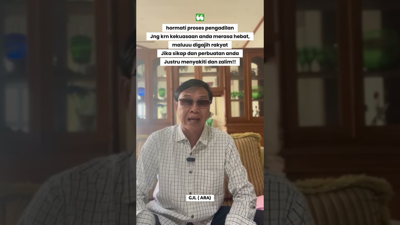 hormati proses pengadilanJng krn kekuasaan anda merasa hebat,maluuu digajih rakyat