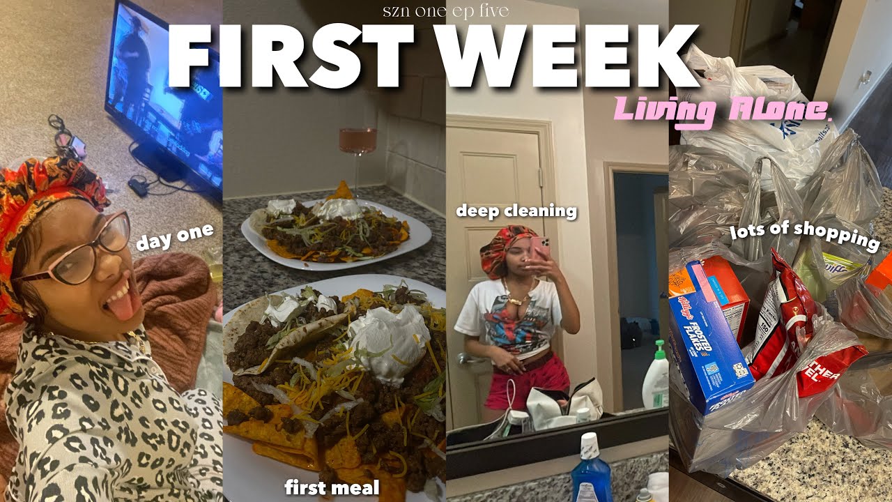 MY FIRST WEEK LIVING ALONE IN MY FIRST APARTMENT! | SHOPPING, DEEP CLEANING, ORGANIZING + MORE EP: 5