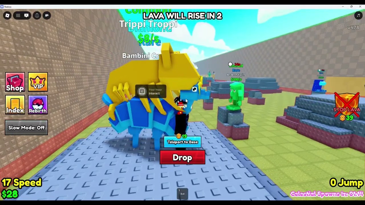 I got Brainrots while i dodgeD LAVA