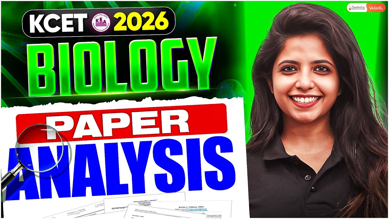 KCET 2026 Biology Paper Analysis 🔥 | Difficulty Level + Questions 🚀 | Jasmine Ma&rsquo;am