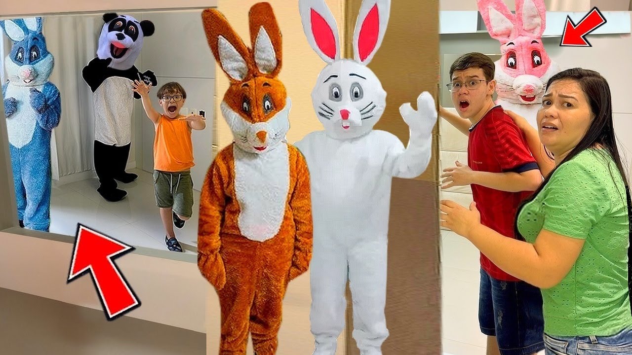 O COELHO MALVADÃO E O URSO MALVADEZA INVADIU A CASA E OS COELHÕES ESTÃO ESCONDIDOS NO QUARTO