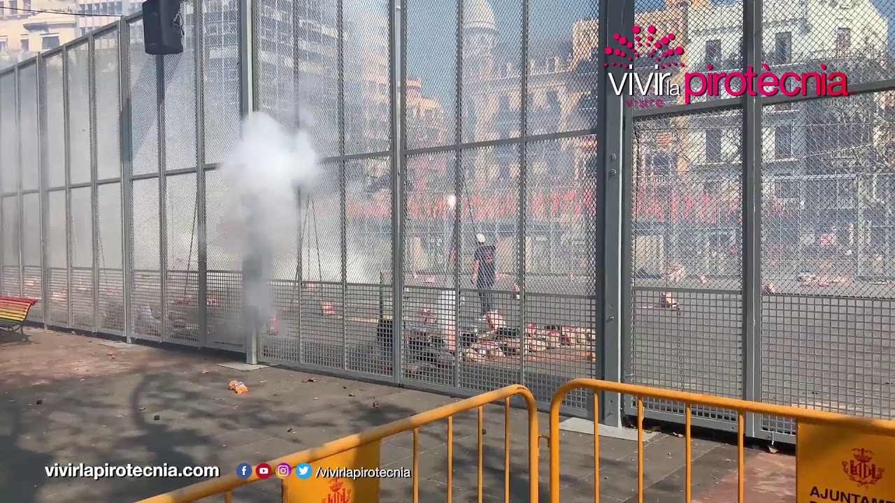 Fallas de Valencia 2019. Masclet&agrave; Crida 2019. Pirotecnia Valenciana