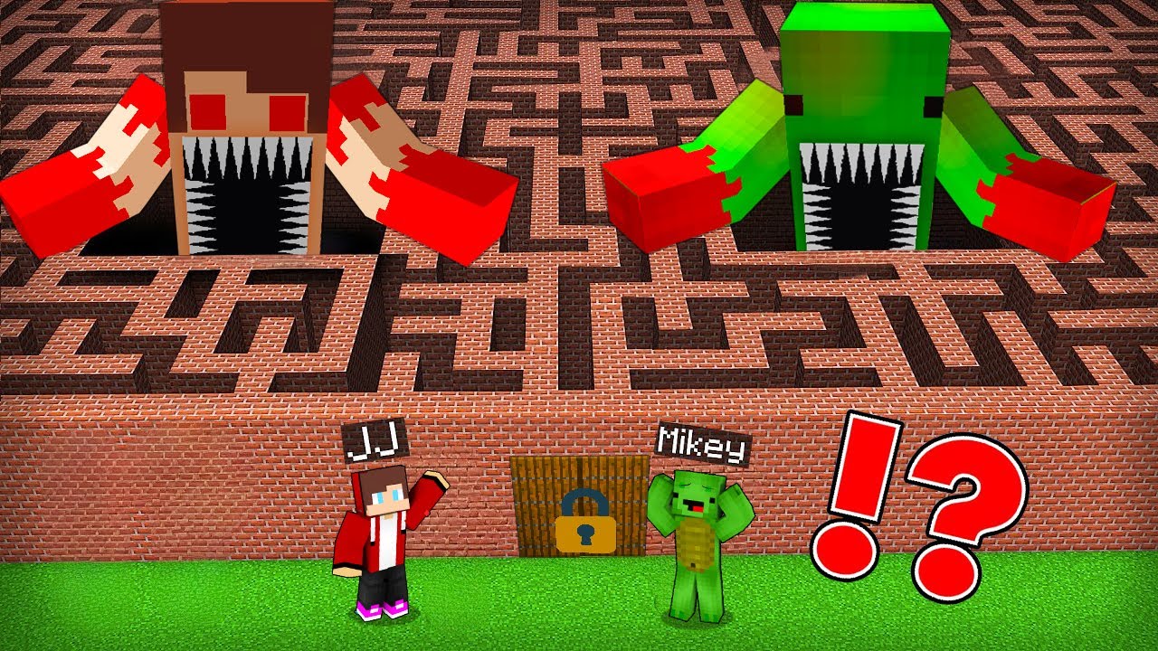 JJ and Mikey Escape from CREEPY MAZE in Minecraft Challenge - Maizen