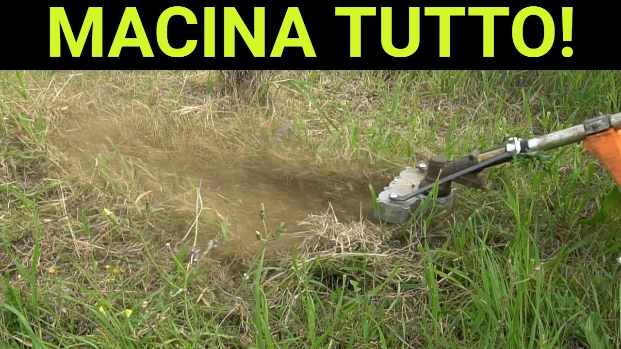 Fresa universale (ERPICE ROTANTE) per decespugliatore a 3 rotori Samurai! Test completo!