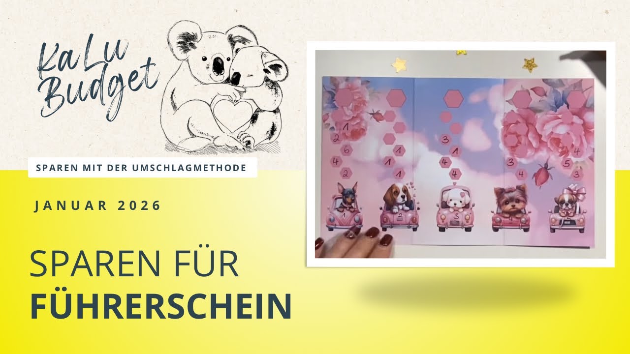 XXL Sparen für Führerschein | 01/26 Runde 1 | 200 Eur Budget | Wir machen Platz #umschlagmethode