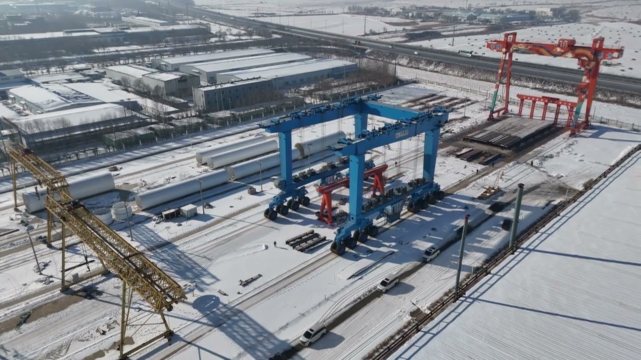 Rubber Tire Mobile Boat Hoist (Capacity 1200t) Factory Test at Huayuan Factory #boathoist #huayuan