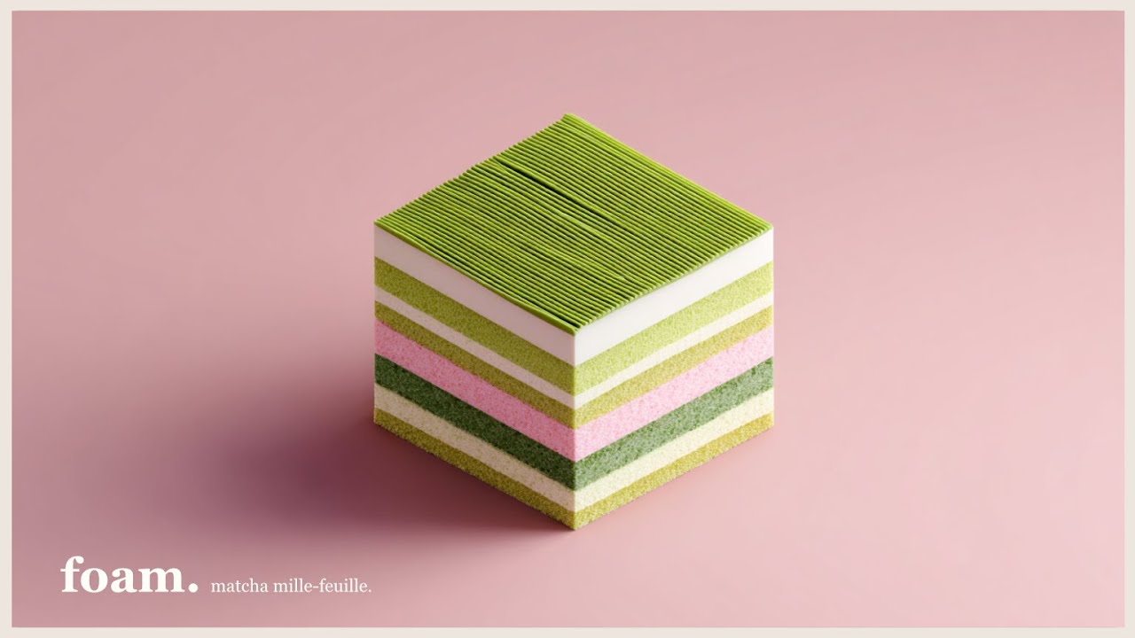 matcha mille-feuille.