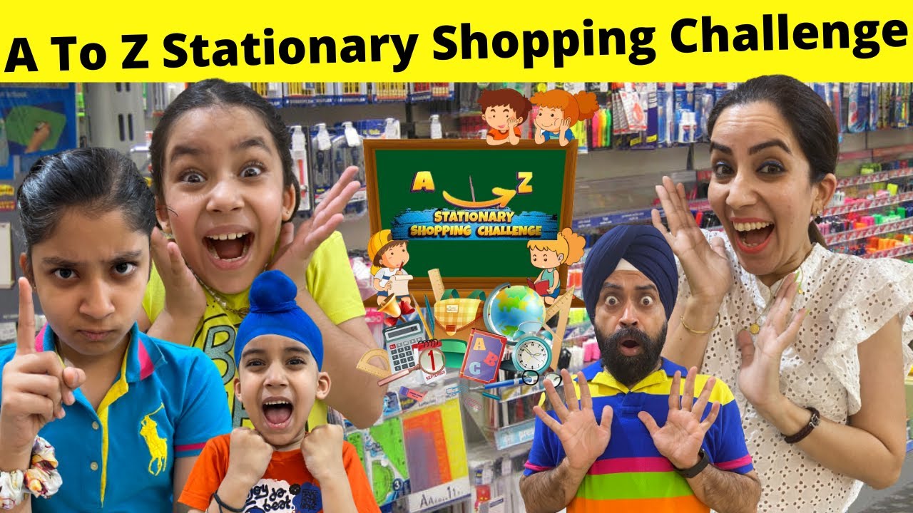 A To Z Stationary Shopping Challenge | Ramneek Singh 1313 | RS 1313 VLOGS