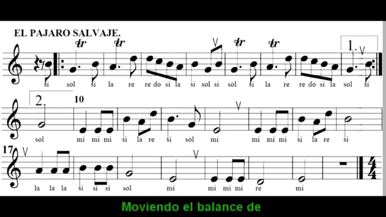 El pajaro salvaje - Para tocar la flauta dulce - jorgecruzmusico