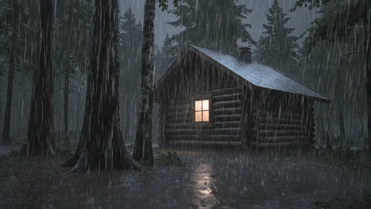 Safe Shelter in Heavy Rain | 10 Hours Deep Sleep Rain (Black Screen After 5 Min)