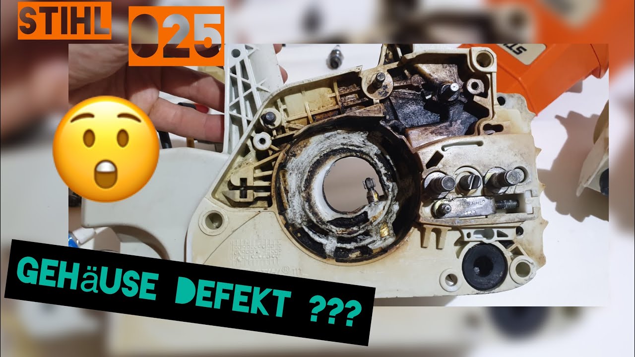 Stihl 025 #2 rebuilt Montage Zylinder und Kolben Gehäuse defekt 😫 #Stihl