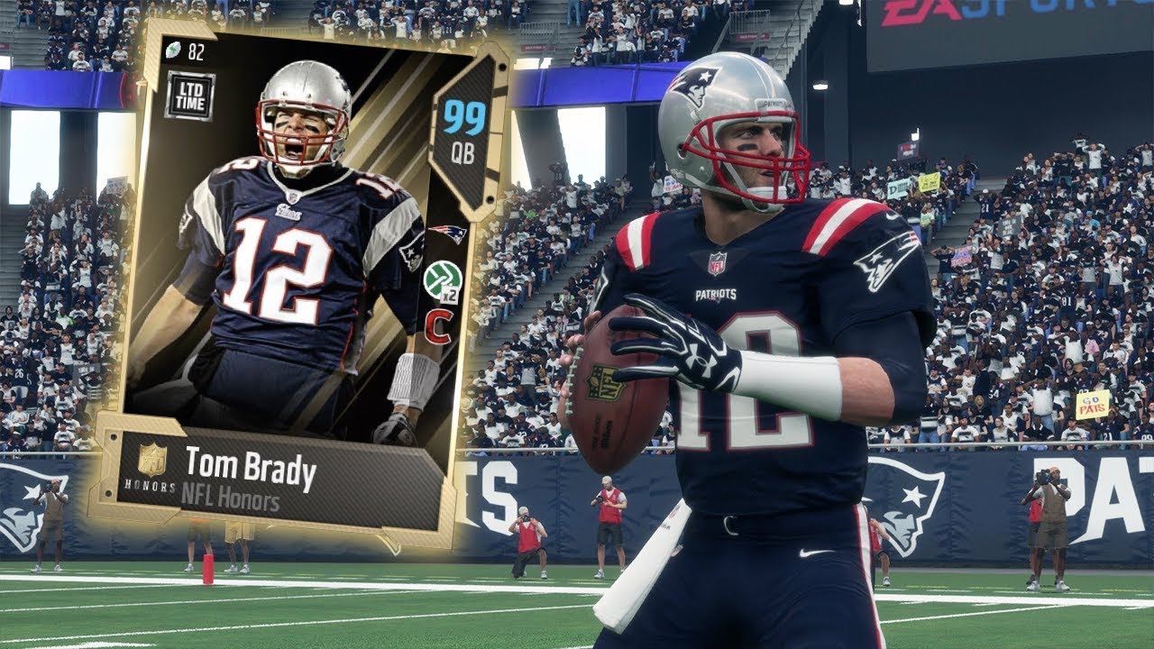 99 OVERALL HONORS TOM BRADY THROWS 6 TOUCHDOWNS!! MADDEN 18 ULTIMATE TEAM