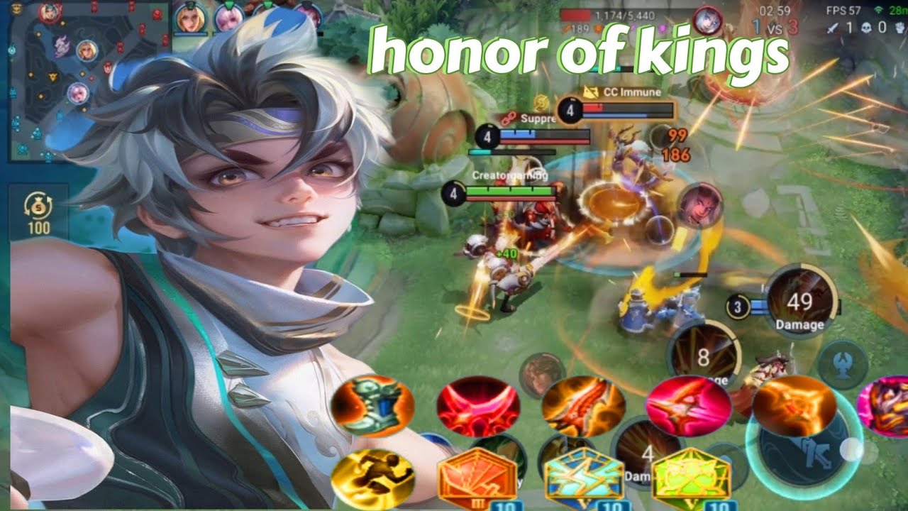 Honor of kings ( Meng Ya ) Fram Lane 1 Build  Gameplay.