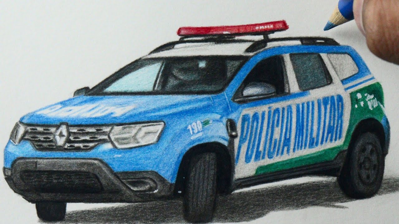 Como desenhar a Viatura da POLICIA MILITAR de GOI&Aacute;S