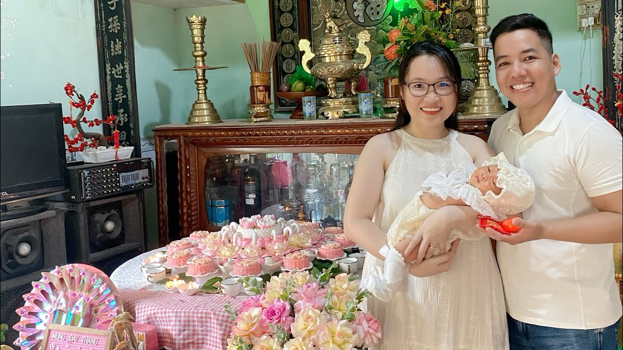 Đầy tháng tiểu công chúa Phô Mai 12/12/2025 (23/10/2025AL)