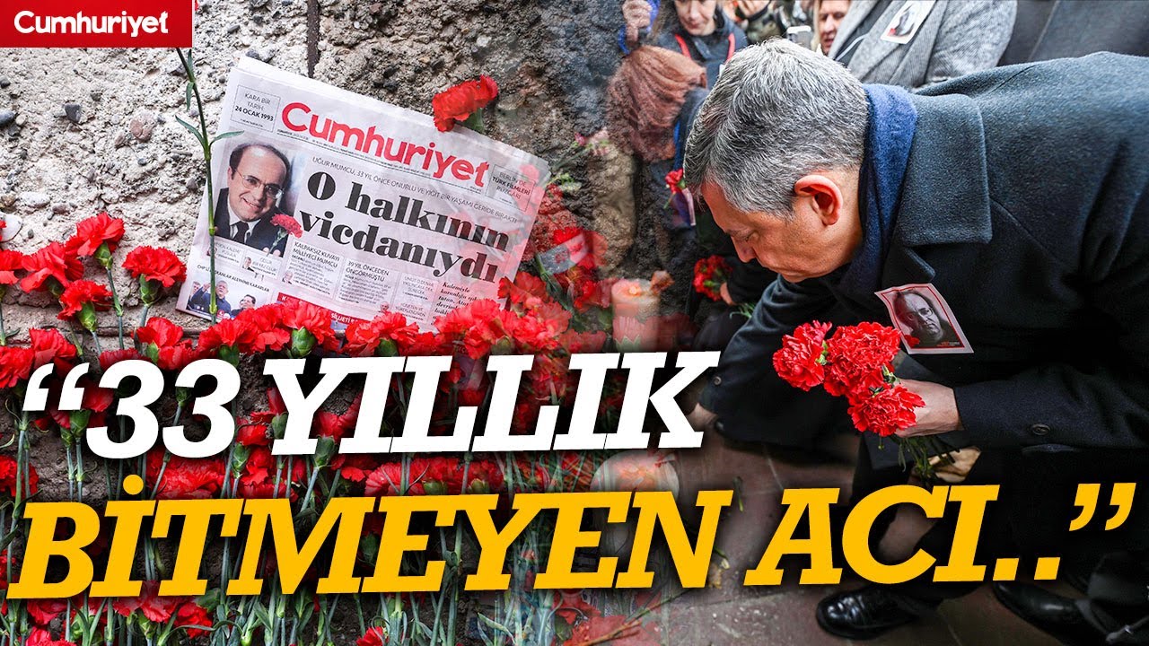 Uğur Mumcu Karlı Sokak'taki evinin önünde anıldı: Özgür Özel ve Mansur Yavaş karanfiller bıraktı