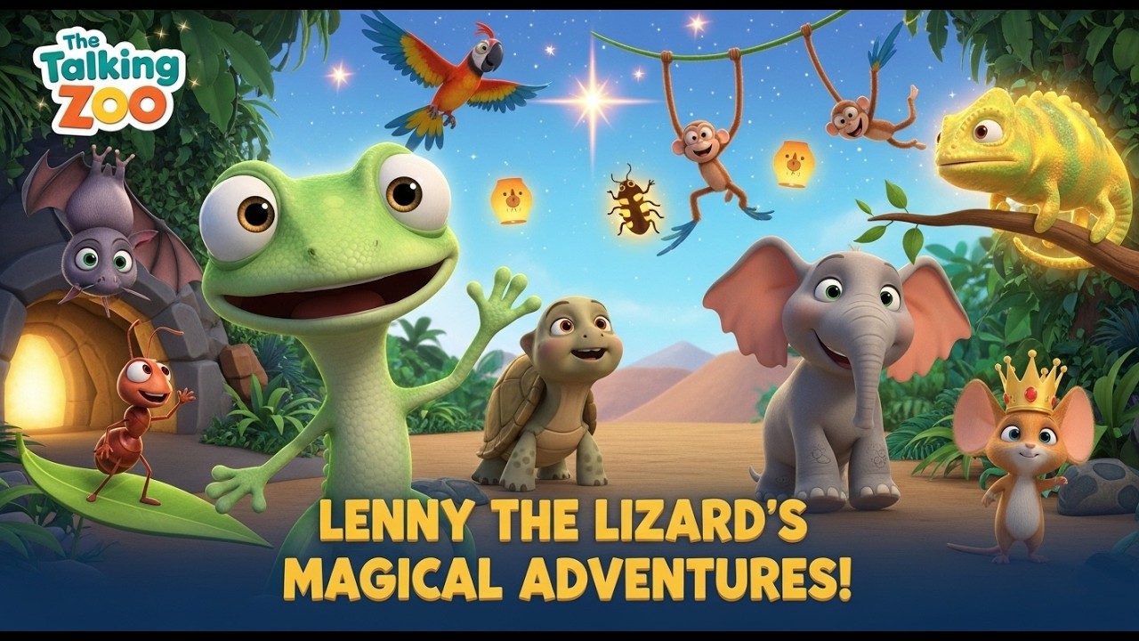 Lenny the Lizard’s MOST MAGICAL Adventures 🦎 | Talking Animals Cartoon Compilation | The Talking Zoo
