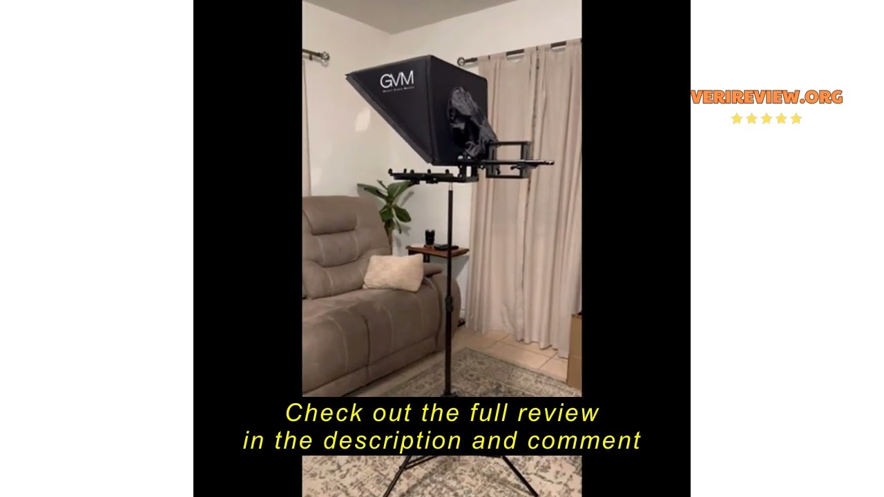 Review GVM Great Video Maker GVM Teleprompters for ipad Tablet DSLR Camera Portable 18'' Teleprompte