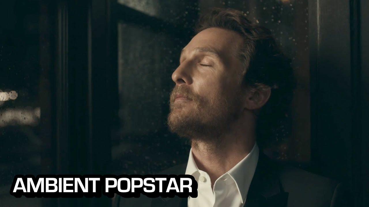 12 hour Matthew McConaughey Rain Clock with Hourly Chimes - ambient rain and music chill
