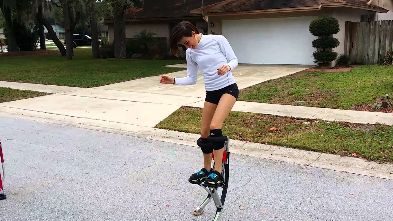 Teri on Jumping Stilts