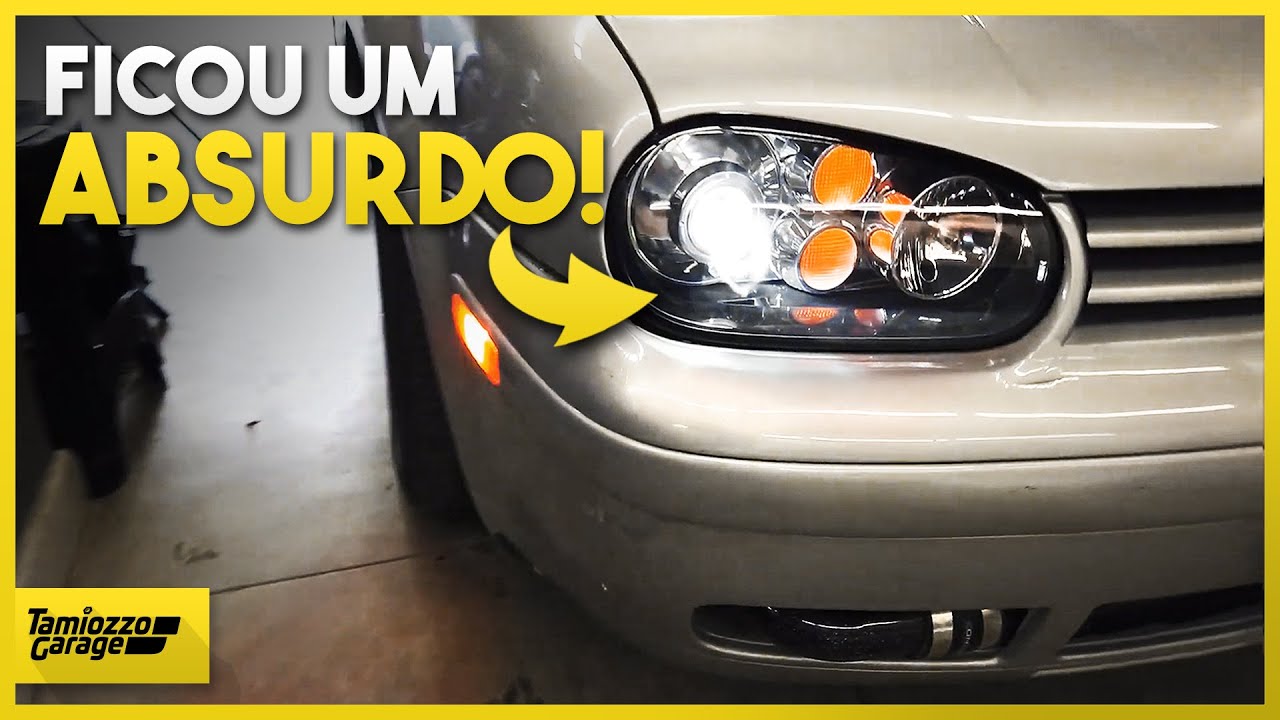 INSTALEI OS FARÓIS DO GOLF R32 NO GOLF GTI MK4 E VEJA NO QUE DEU!