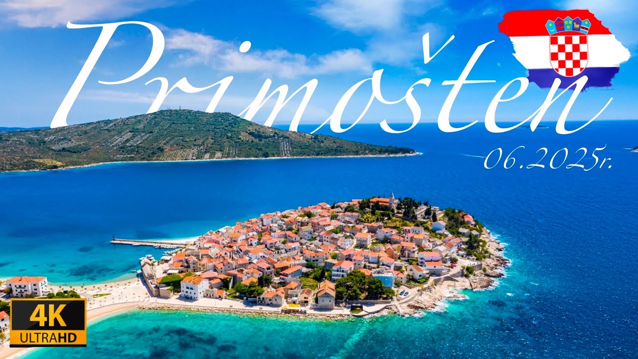 Primosten 🇭🇷czerwiec 2025r   🏘️ 4K. Primosten  Croatia walk 🚶🏻Dji Osmo Pocket 3🎥