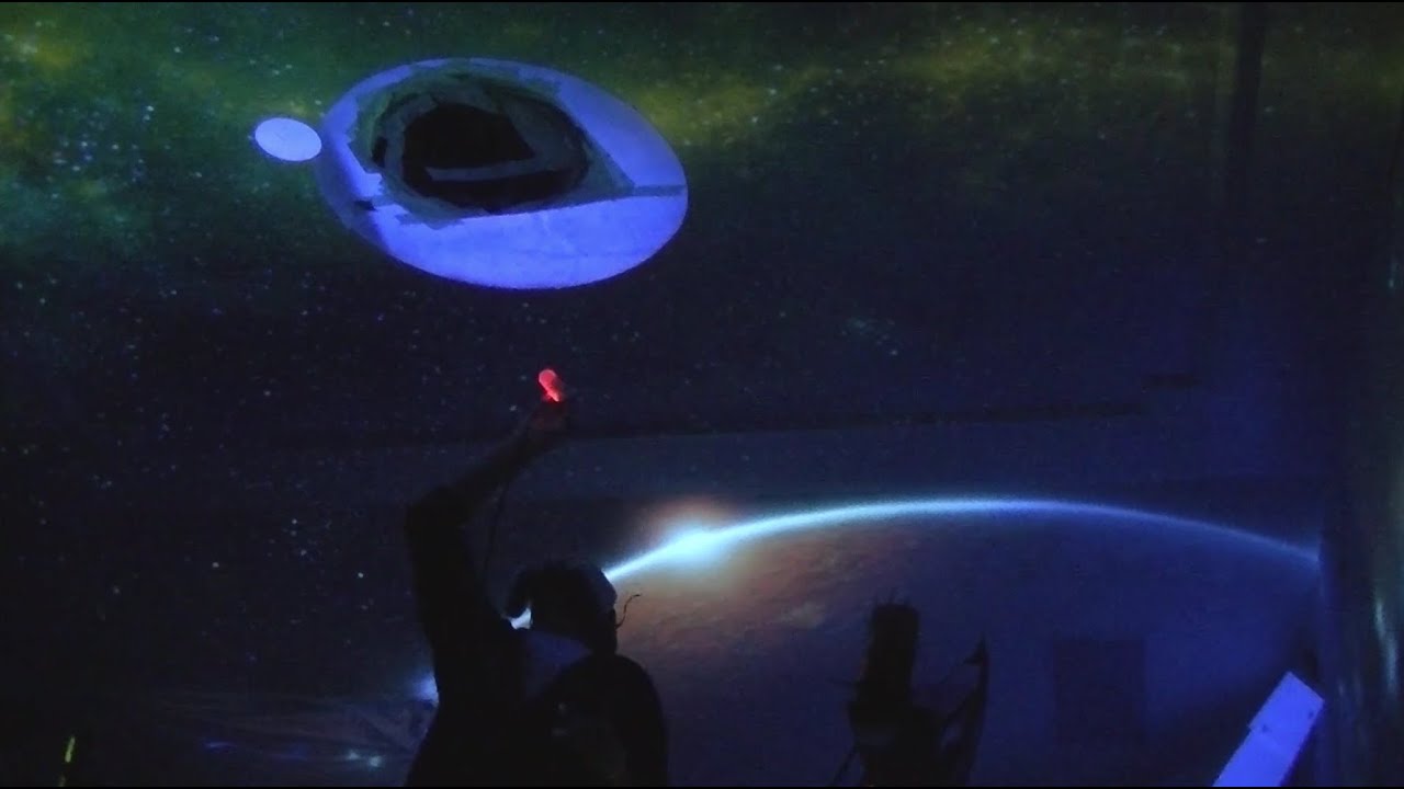 AMAZING INVISIBLE UV blacklight mural time lapse