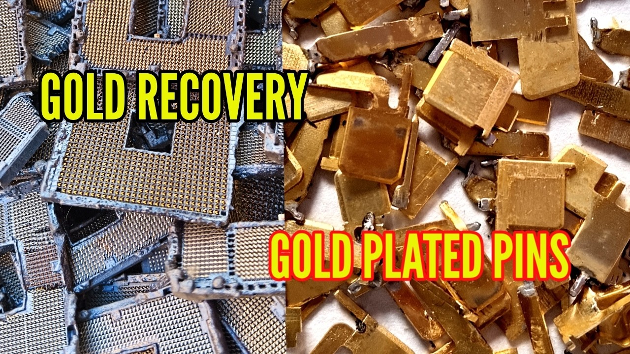 pins & connectors  extracting gold from old electronics pins//Recovery Gold from Gold-Plated Pins
