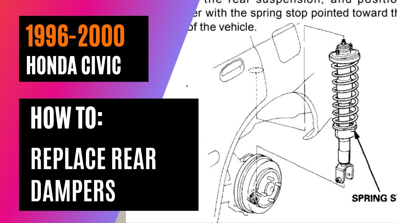 1996-2000 Honda Civic (99-00 si) - Replace Rear Shocks - Girlie Garage