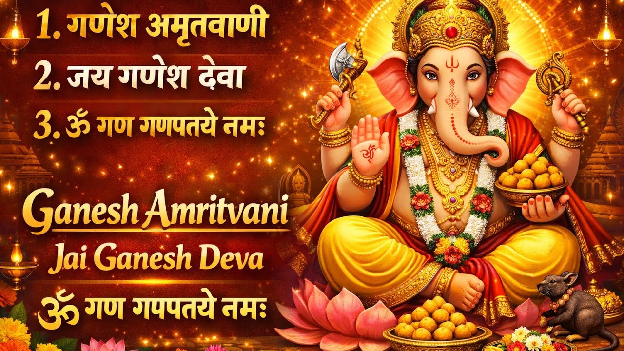 Ganesh Amritvani | Jai Ganesh Deva | Om Gan Ganpataye Namah | Non Stop Ganesh Bhajan