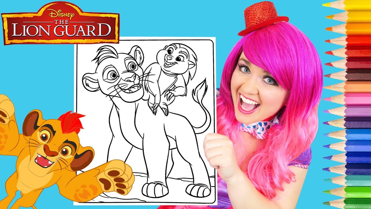 Coloring The Lion Guard Kion & Bunga Coloring Page Prismacolor Colored Pencils | KiMMi THE CLOWN