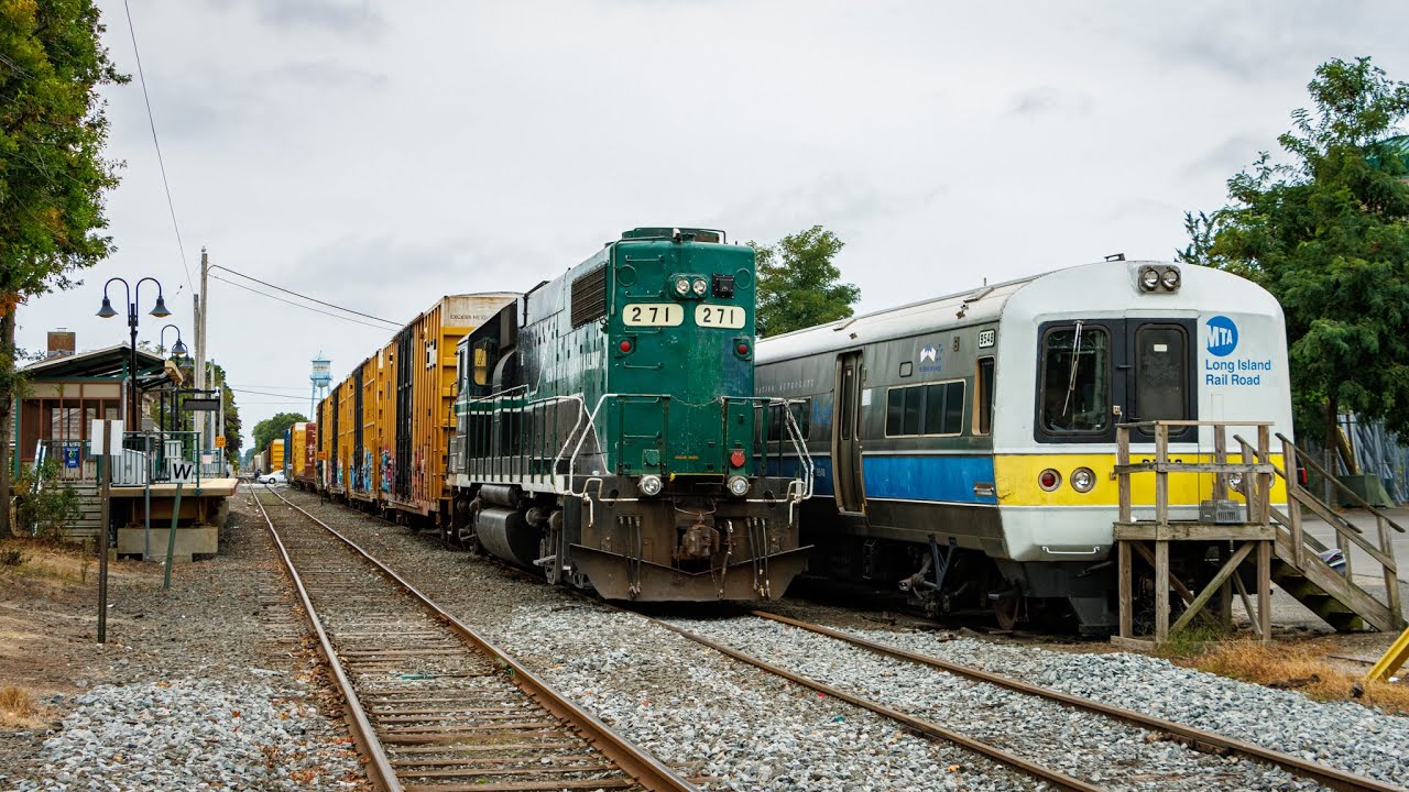 NY&A Rescue Move at Riverhead + LIRR Welded Rail Train to Calverton